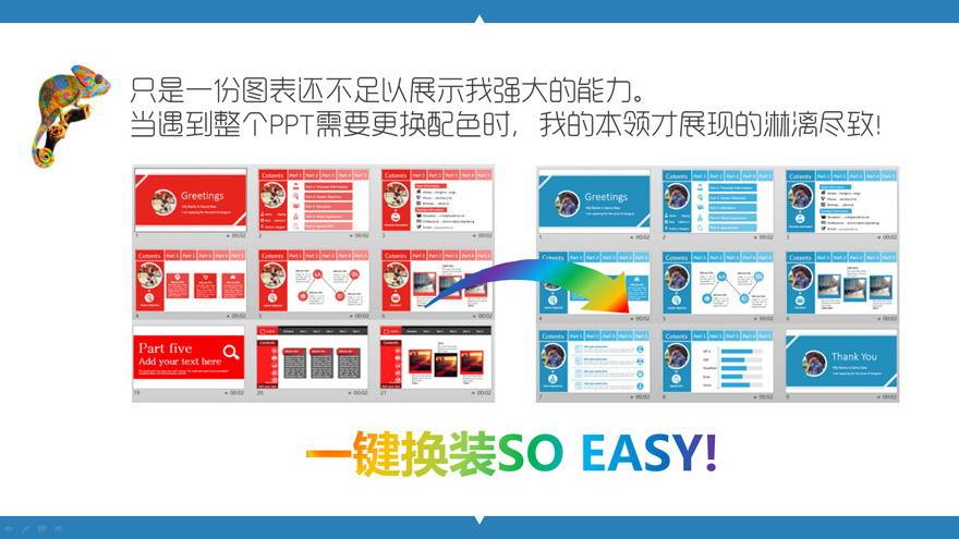 “ 请叫我变色龙! ”-PowerPoint主题色使用教程