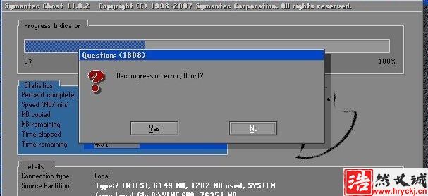 提示Decompression error,Abort？的解决方法_绿色资源网