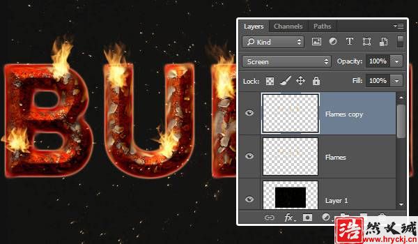 教你用PS制作炫酷燃烧艺术文字图片效果