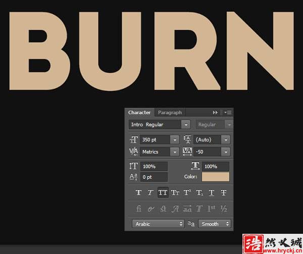 教你用PS制作炫酷燃烧艺术文字图片效果