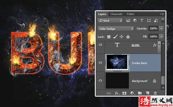 教你用PS制作炫酷燃烧艺术文字图片效果