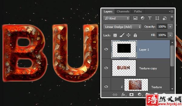 教你用PS制作炫酷燃烧艺术文字图片效果