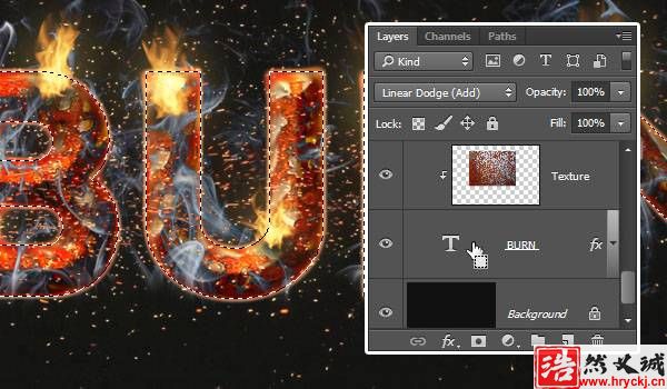教你用PS制作炫酷燃烧艺术文字图片效果